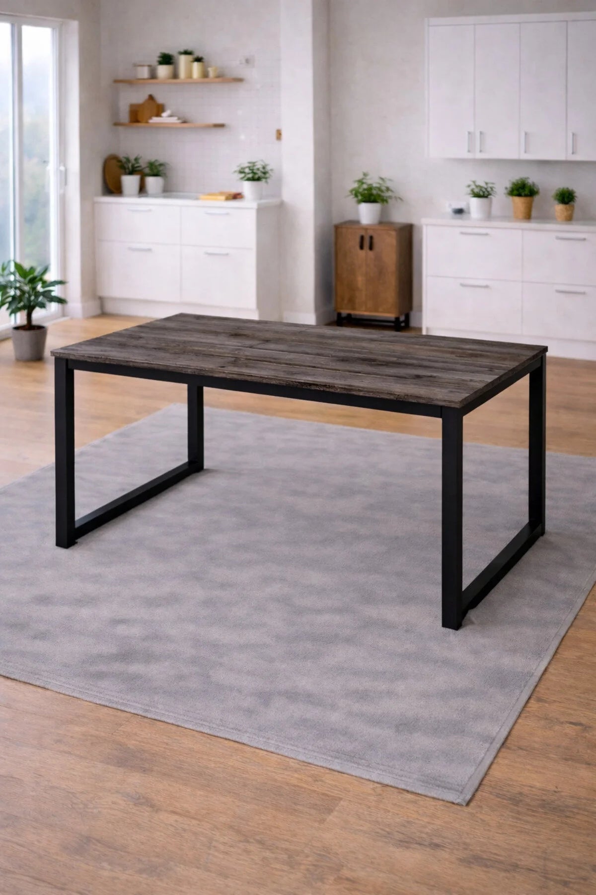 Flinder Flinder 5'li Mutfak Masa Takımı, 4 Sandalye ve 1 Masa, Yemek Odası, Bahçe Takımı, 4 Kişilik, Metal Ayaklı