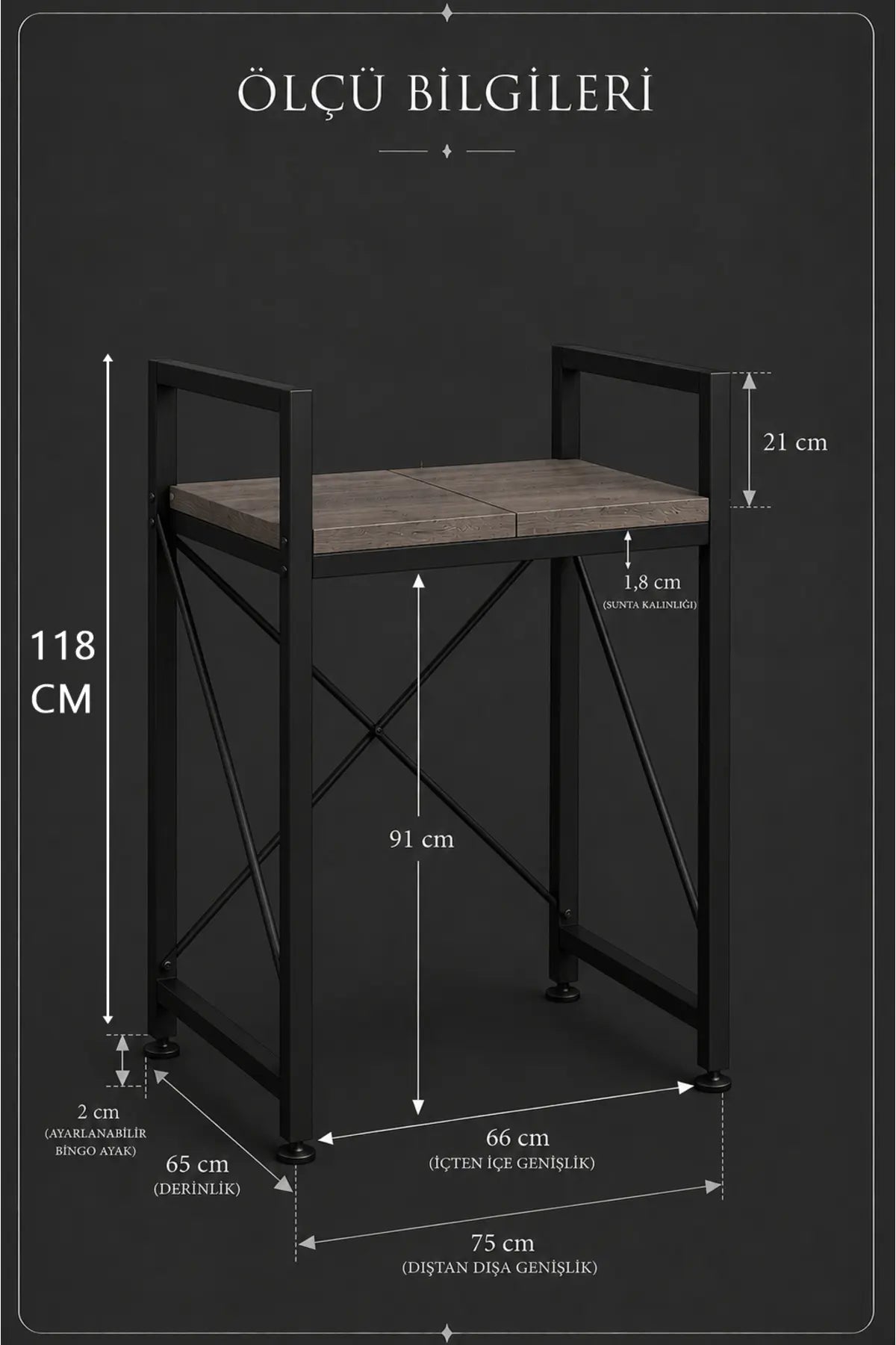 Lifos Siyah Raflı Çamaşır Makinesi Dolabı Kurutma Makinesi Dolabı Metal Banyo Dolabı