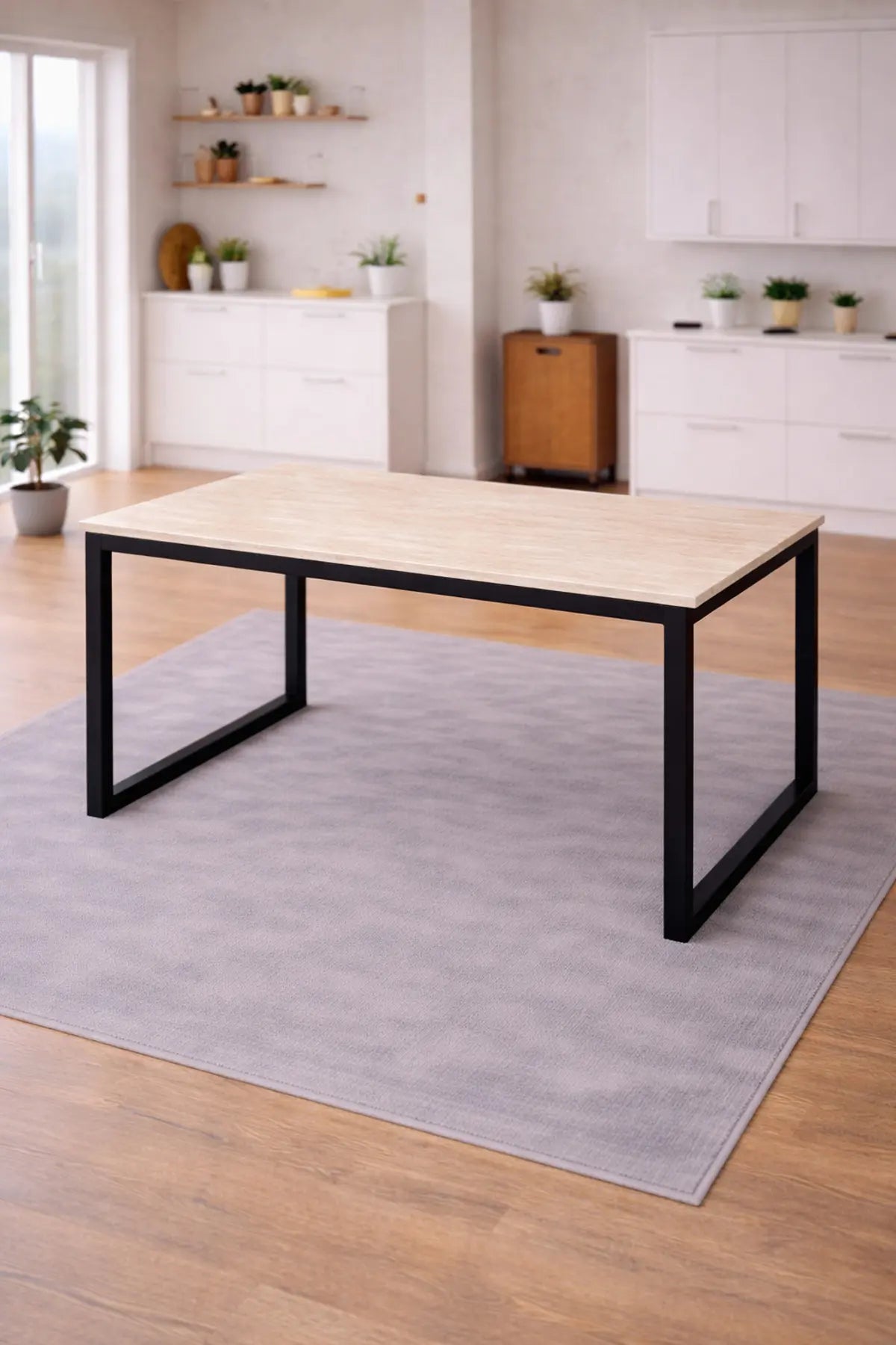 Flinder Flinder 5'li Mutfak Masa Takımı, 4 Sandalye ve 1 Masa, Yemek Odası, Bahçe Takımı, 4 Kişilik, Metal Ayaklı