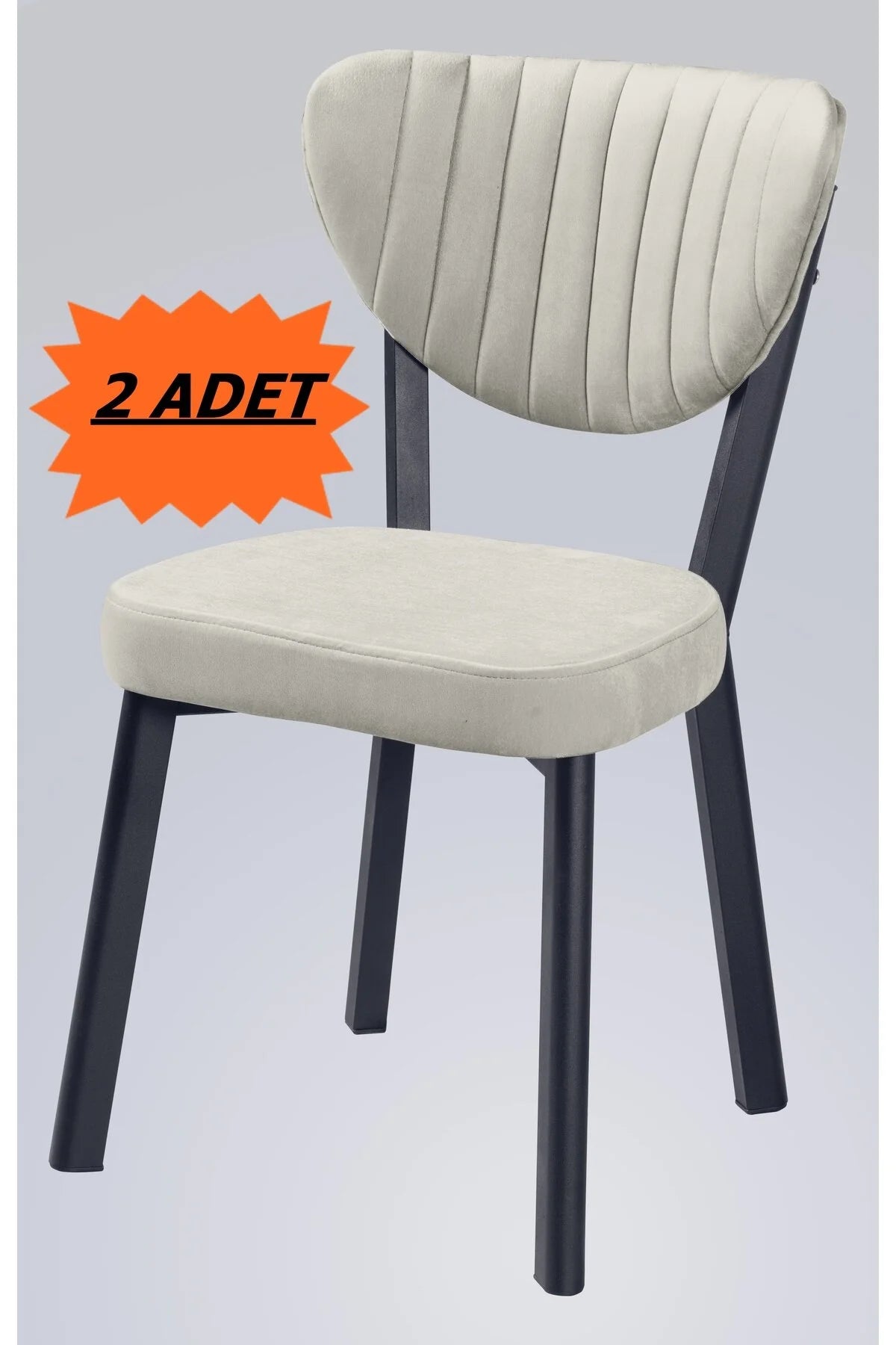Flinder MD-1001 Krem Elma 2'li Mutfak Sandalyesi, Yemek Odası, Bahçe, Balkon, Otel, Restoran, Kafe
