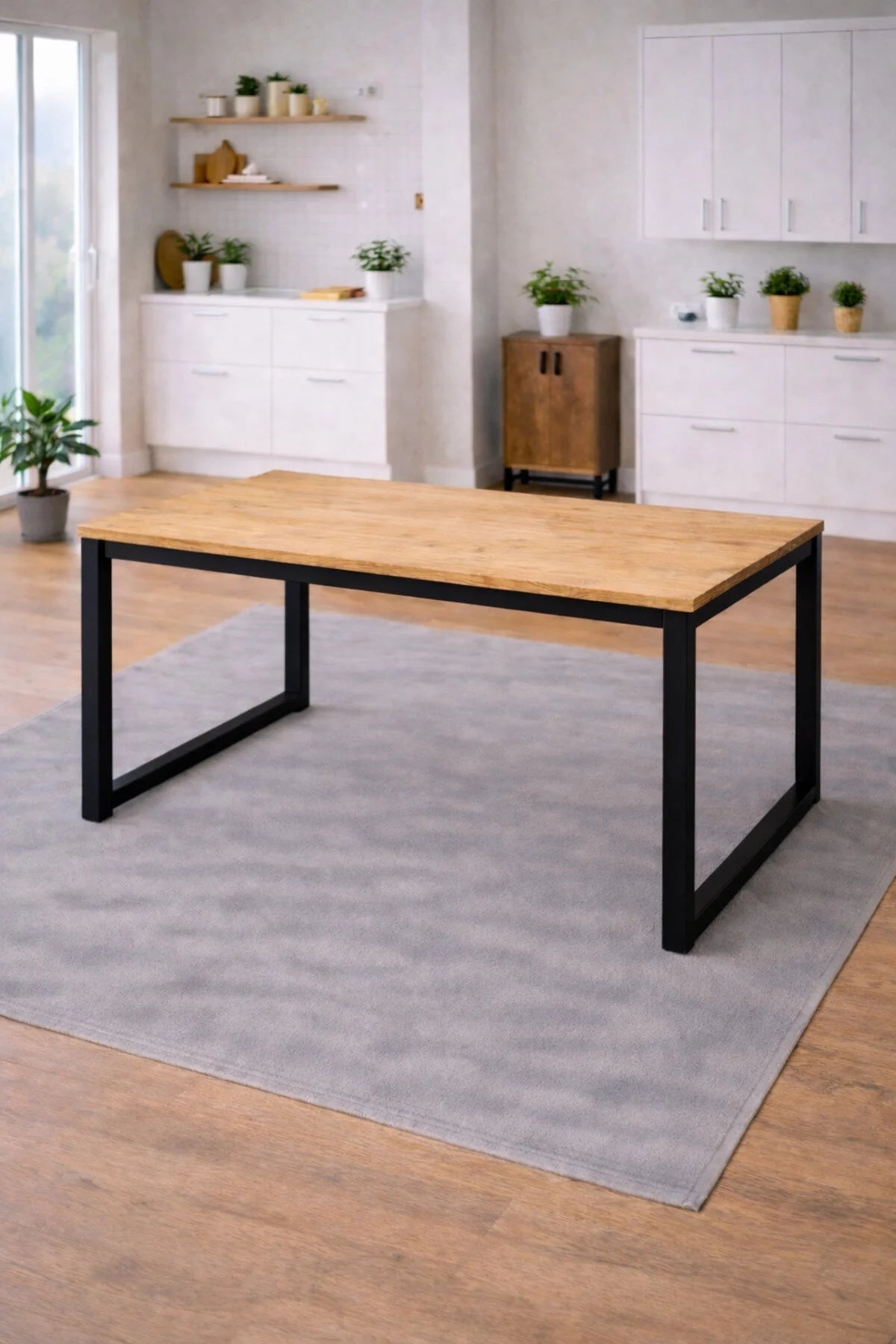Flinder Flinder 5'li Mutfak Masa Takımı, 4 Sandalye ve 1 Masa, Yemek Odası, Bahçe Takımı, 4 Kişilik, Metal Ayaklı