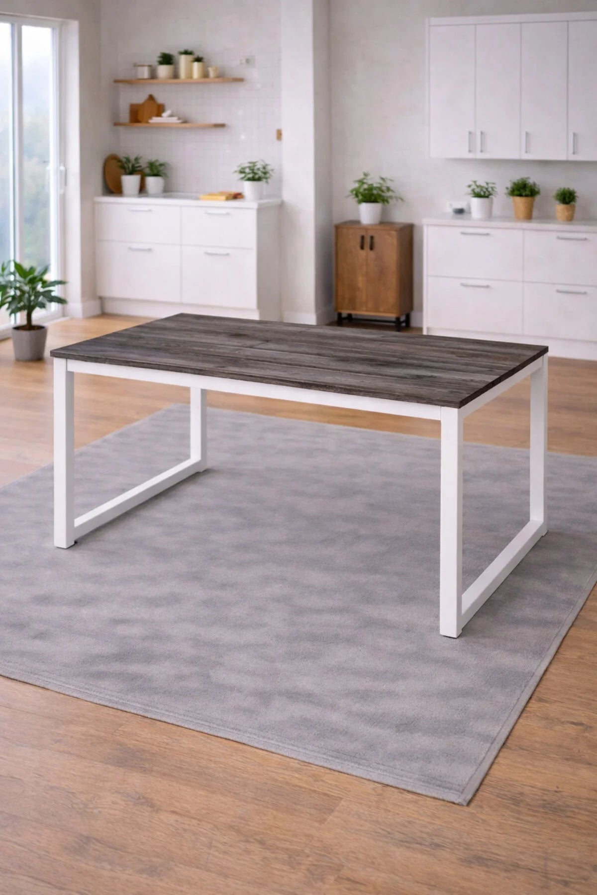 Flinder 5'li Mutfak Masa Takımı, 4 Sandalye ve 1 Masa, Yemek Odası, Bahçe Takımı, 4 Kişilik, Metal Ayaklı