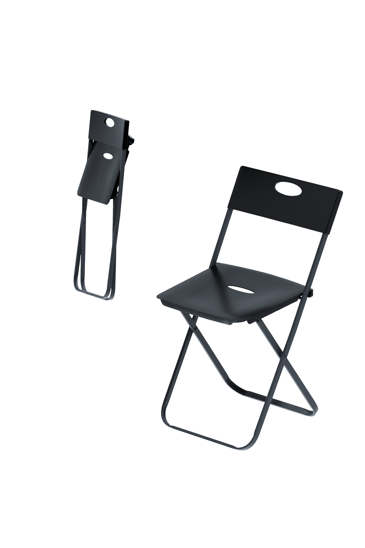 Flinder Katlanır Sandalye | Siyah Bahçe - Balkon Metal & Plastik Katlanabilir Sandalye