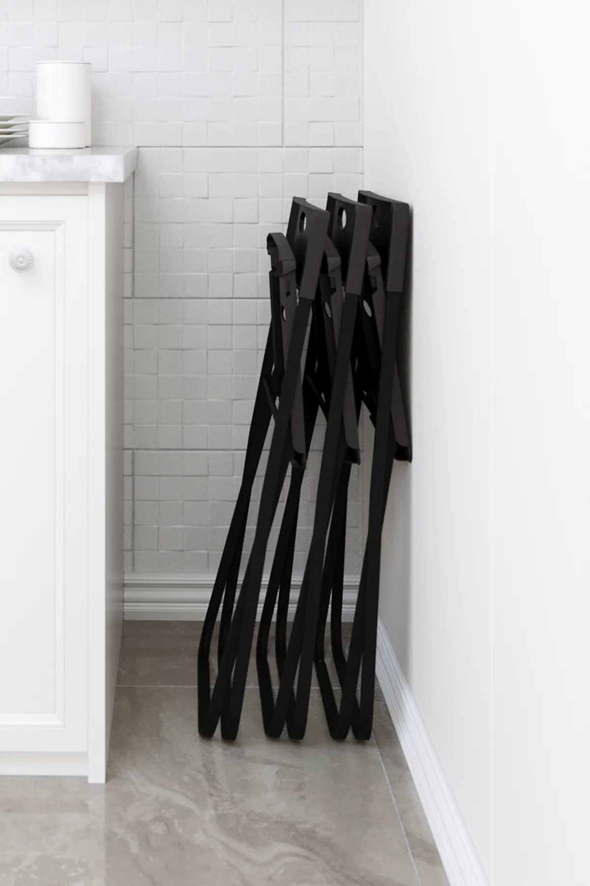 Katlanır Sandalye | Siyah Bahçe - Balkon Metal & Plastik Katlanabilir Sandalye