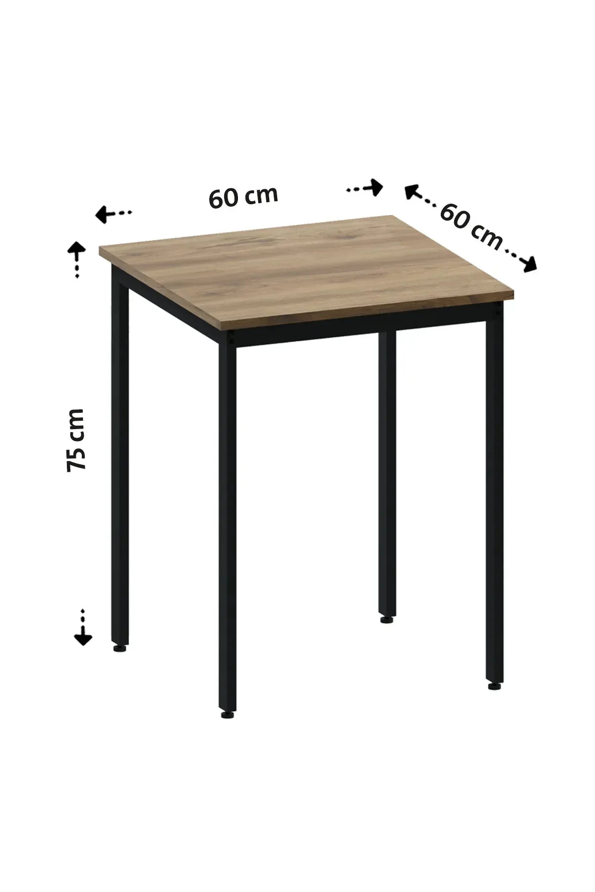 Flinder Balkon Bahçe 5’li Bistro Set | 1 Masa + 4 Katlanır Sandalye – Atlantik Çam - Siyah