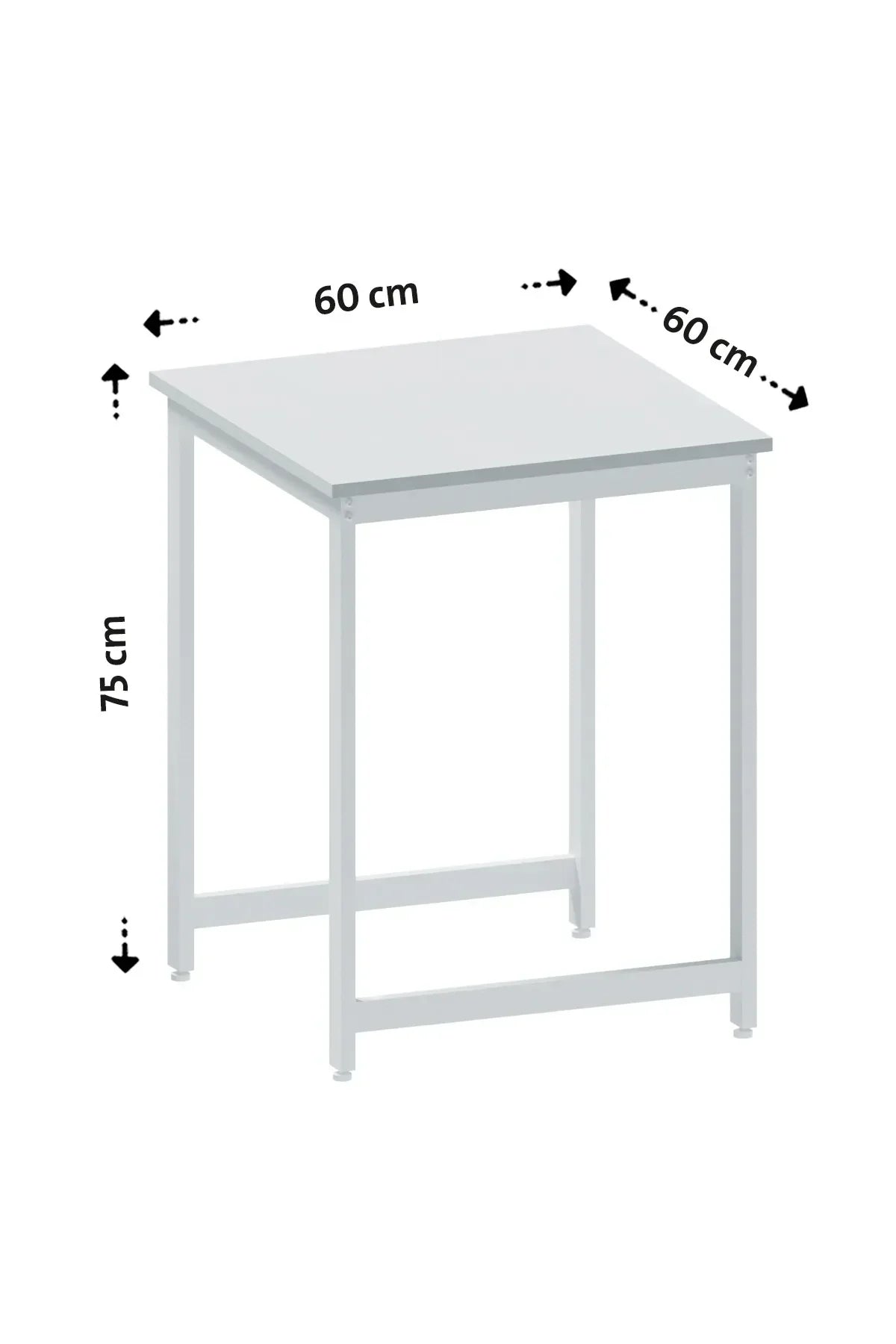 Flinder Balkon Bahçe 3’lü Bistro Set | 1 Masa + 2 Katlanır Sandalye – Beyaz