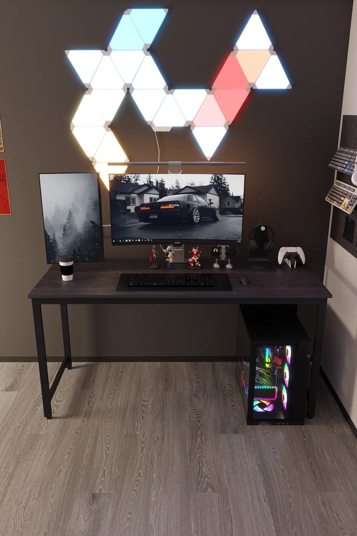 Oyuncu Masası Bilgisayar Masası Gaming Masa 60x160 | Siyah Gamer Masası