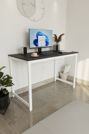 Çalışma Masası Bilgisayar Masası Ofis Masası 60x120 | Siyah – Beyaz Ayak
