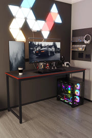 Oyuncu Masası Bilgisayar Masası Gaming Masa 60x160 | Siyah - Kırmızı Gamer Masası