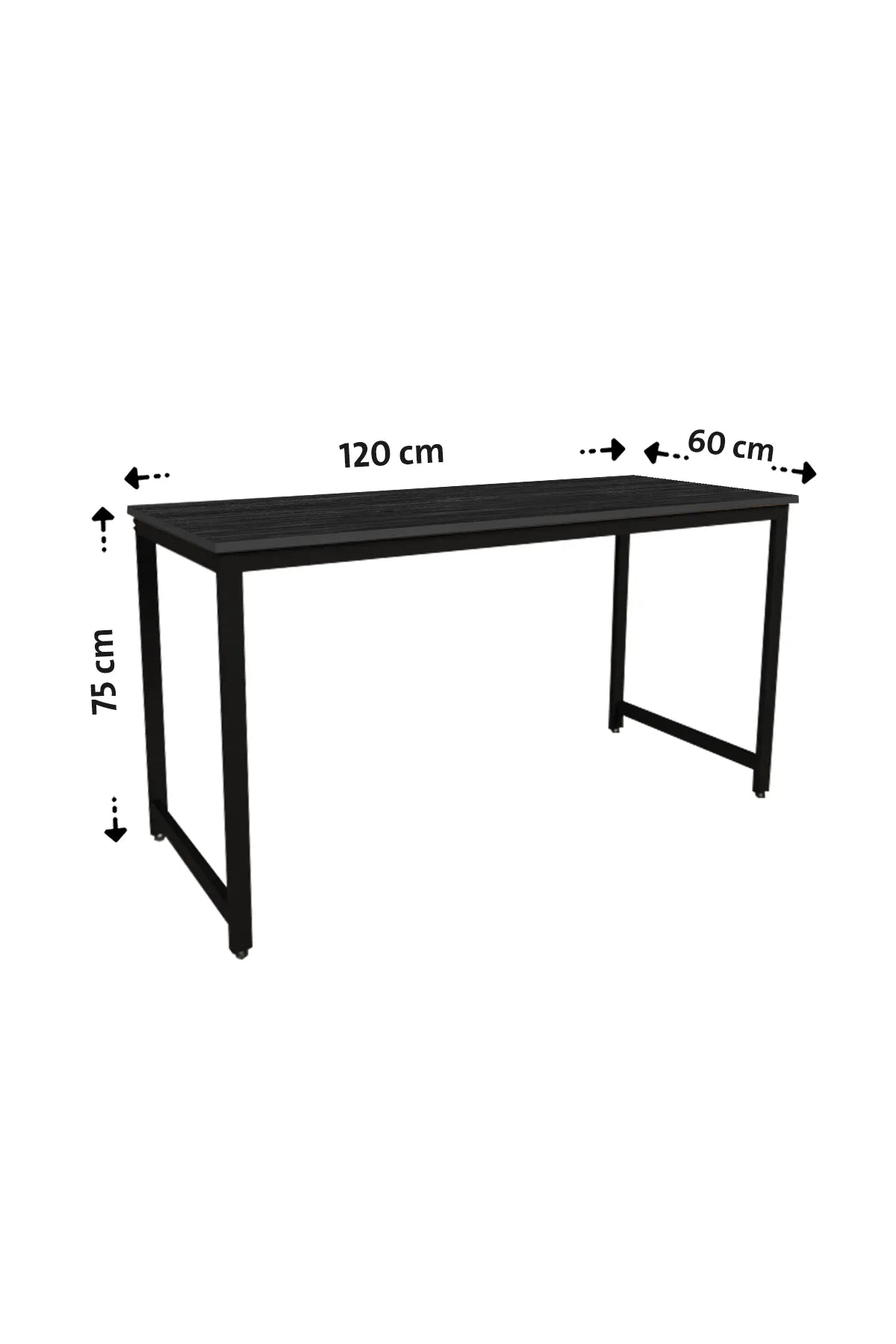 Oyuncu Masası Bilgisayar Masası Oyun Masası 60x120 | Siyah Oyuncu Masası