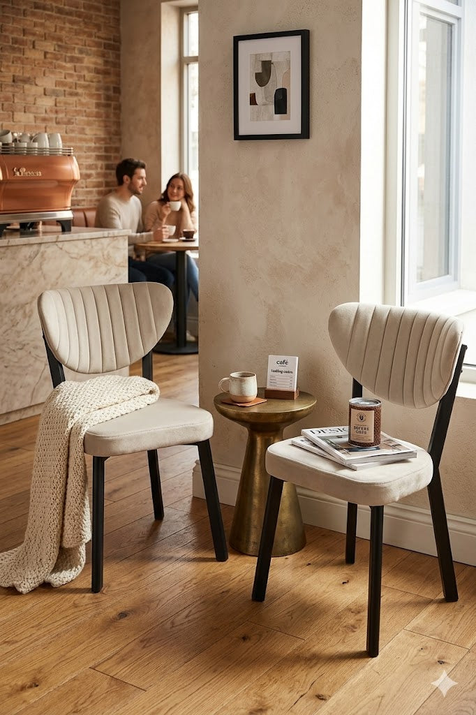 Flinder MD-1001 Krem Elma 2'li Mutfak Sandalyesi, Yemek Odası, Bahçe, Balkon, Otel, Restoran, Kafe