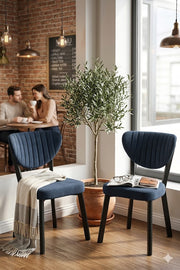 Flinder MD-1001 Lacivert Elma 2'li Mutfak Sandalyesi, Yemek Odası, Bahçe, Balkon, Otel, Restoran, Kafe