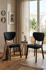 Flinder MD-1001 Siyah Elma 2'li Mutfak Sandalyesi, Yemek Odası, Bahçe, Balkon, Otel, Restoran, Kafe